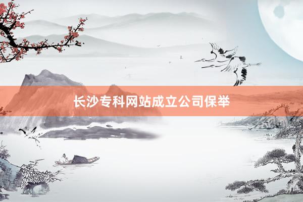 长沙专科网站成立公司保举