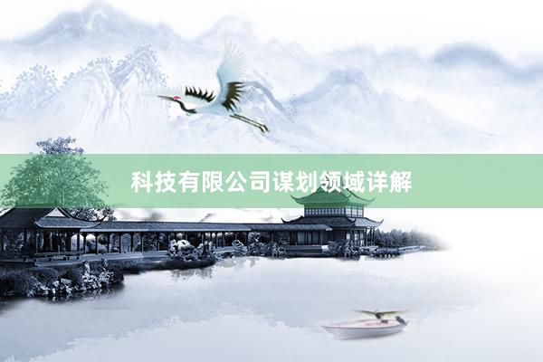 科技有限公司谋划领域详解