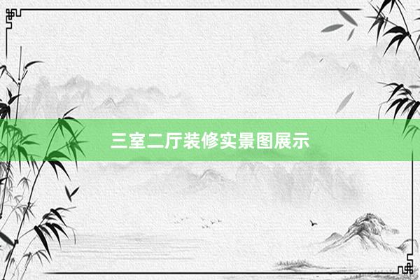 三室二厅装修实景图展示