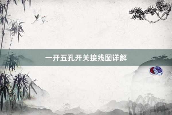 一开五孔开关接线图详解